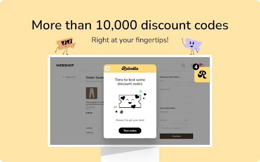 I-download ang Rabatta: Awtomatikong Discount Codes at Makatipid - Screenshot 1