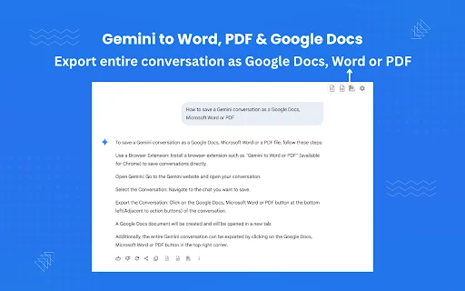 I-download ang AI Chat to Word, PDF – Gemini Export Tool - Screenshot 3